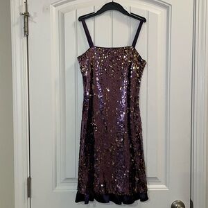 NWOT Girls DAVID CHARLES 
size 10-13 year old 
Sequins gold and purple 🥰🤩